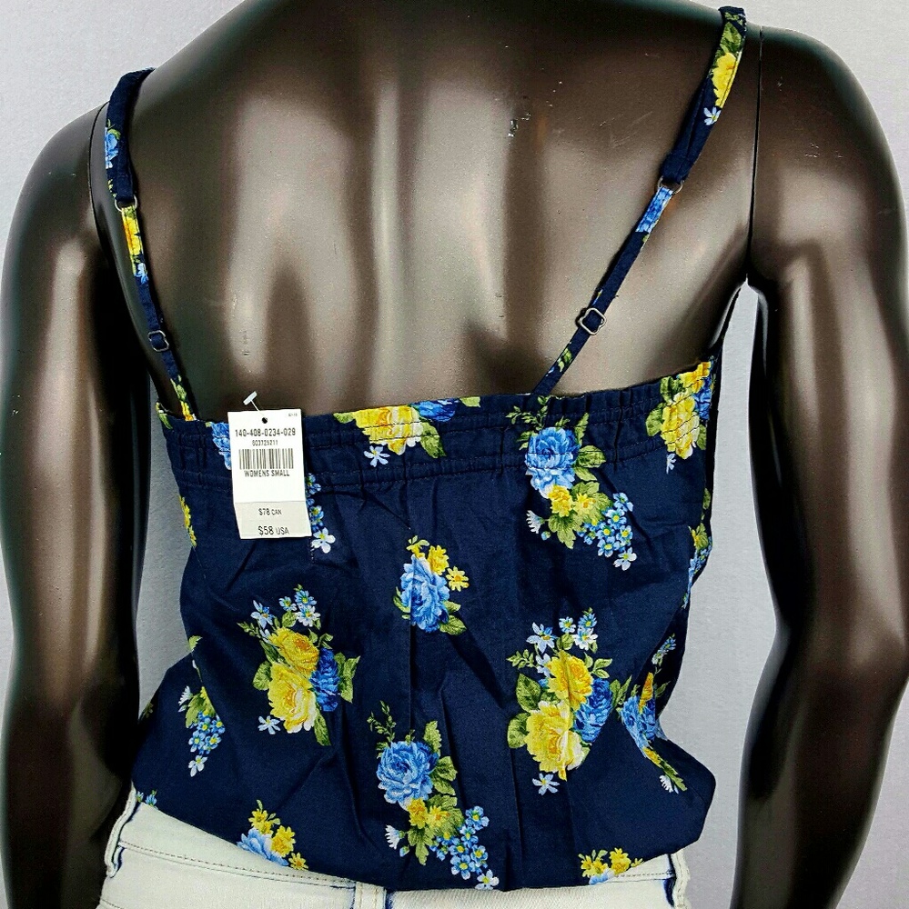 Abercrombie & Fitch Dark Blue Yellow Floral Tank - Picture 4 of 4